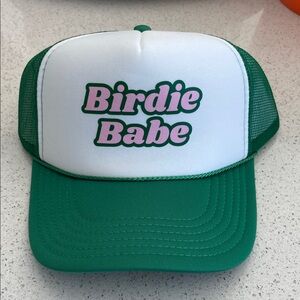 Birdie Babe Green and White Trucker Hat